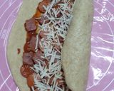 Foto langkah ke 6 dari resep Whole wheat pizza roll alias pizza gulung tepung gandum utuh.