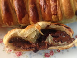 Trenza de hojaldre y chocolate con leche