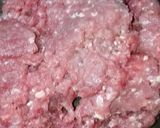 A picture of step 1 of Kachay qeemay k kabab with puri.