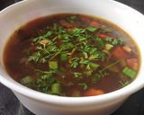 A picture of step 12 of Hot and sour vegetable soup.