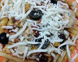 A picture of step 3 of Pizza Fries🍟🍕.