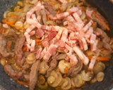 Foto del paso 3 de la receta: Tagliatellis de arroz con ternera y bacon