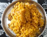 A picture of step 5 of Chana dal pulao.