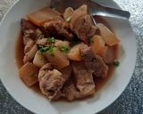 Hình bước làm 4 của món Thịt kho củ cải