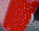 Foto langkah ke 3 dari resep Jelly Ball Merah Putih.