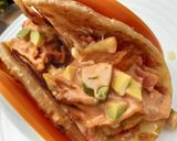A picture of step 7 of Loaded chapati 'tacos'.