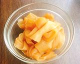 A picture of step 5 of Kanpyo - simmered gourd for sushi roll.