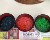 A picture of step 1 of Coconut Jelly with Ruby Water Chestnuts (Woon Kati Tub Tim Grob).
