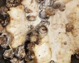 A picture of step 7 of My Buttered Garlic + Lemon Haddock Fillets with Mushroom.