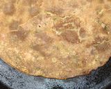 A picture of step 4 of Stuffed Besan Chilla with veggies.