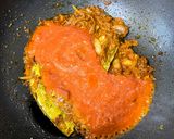A picture of step 5 of Tomato Chicken (lunch special).