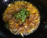 A picture of step 3 of Patta Gobhi matar.