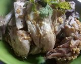 Foto langkah ke 8 dari resep Ayam Pek Cam Ke (ayam kampung rebus) dan Nasi Hainan.