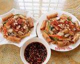 Hình bước làm 4 của món Bún Gạo Xào Chay