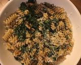 A picture of step 4 of Pasta with creamy spinach sauce.