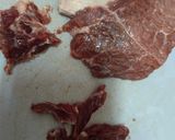 Gambar langkah 1 resipi Mee Goreng Daging.