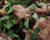 Foto del paso 3 de la receta: Berenjenas con champiñones 🍆 🍄Berenjenas salteadas en AOVE con champignones, ajo y perejil 🍆 BBB