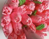 Foto langkah ke 7 dari resep Rainbow Cake (Flower Bucket Cake).