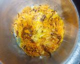 A picture of step 1 of Turmeric rice served with chicken.
