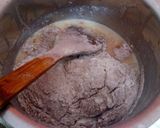 A picture of step 1 of Eggless chocolate cake.