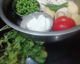 A picture of step 1 of Gobhi, Matar & Potato Subji.