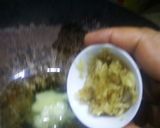 A picture of step 2 of Namkeen mutton karia.