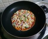 A picture of step 5 of Wheat base veg. tawa pizza.