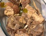 صورة لخطوة 1 من وصفة لحم مدخن مع رز ابيض وحشوة خضار