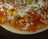 कॉर्न वेज पिज़्ज़ा (corn veg pizza recipe in hindi) रेसिपी चरण 6 फोटो