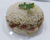 Foto del paso 3 de la receta: Timbal de arroz blanco con champiñones y jamón