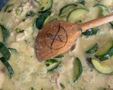 Csirkemell cukkinis-borsós ágyon recept fázis 5 fotója