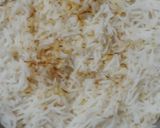 A picture of step 7 of Mung kheema pulao.