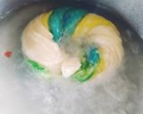 A picture of step 3 of Multi Colored bagel.