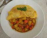 Foto langkah ke 8 dari resep Omelette Rice Curry.