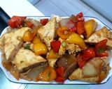 甜椒燴豆腐的食譜步驟4照片