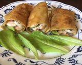A picture of step 3 of California Farm Shrimp Avocado Egg Rolls.