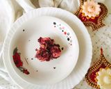 A picture of step 5 of ROSE COCONUT LADDU No Time No - fry Diwali sweet special Rose coconut laddu 🌹🌹.