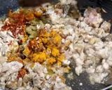 A picture of step 3 of Dhabaa style qeema.