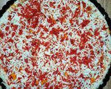 A picture of step 3 of Chicken Mortadella Cheetos pizza😋👍.