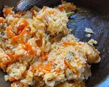 A picture of step 5 of Kimchi Fried Rice.