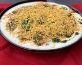 A picture of step 4 of Aaloo tikki chaat.