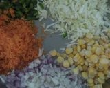 A picture of step 2 of Italian sandwich dosa.