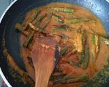 A picture of step 6 of Aachari Bhindi.