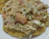 Foto del paso 5 de la receta: Arepa rellena de pescado y plátano maduro🥯🫓🥙