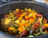 Une image de l'étape 4 de Tajine à la merguez et aux légumes du moment.