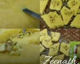 A picture of step 3 of Sago and Mango Burfi.