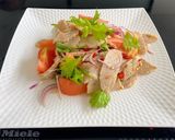 A picture of step 1 of Steam Chicken Roll Black Pepper Spicy Salad.