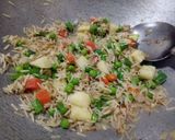 A picture of step 3 of Mix Veg Kadai Pulav.