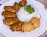 รูปขั้นตอนการทำที่ 3 ของ ปีกไก่พะโล้ ด้วยหม้อไฟฟ้าง่ายๆ