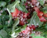 Foto del paso 11 de la receta: Bolitas de lentejas rojas con ensalada verde y espelta enriquecida en Agua de mar💦🍽